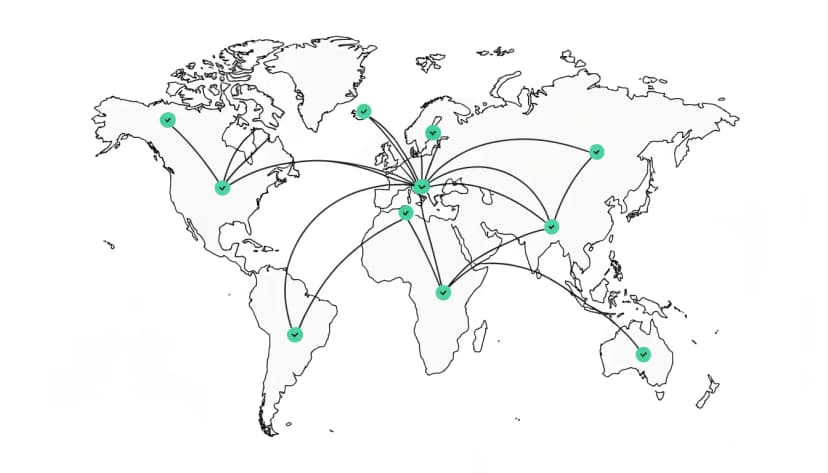 Global GPU network topology